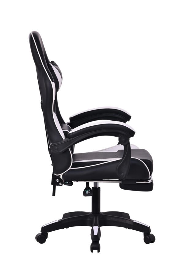 Silla Gamer Negra / Blanca (Masajeador)