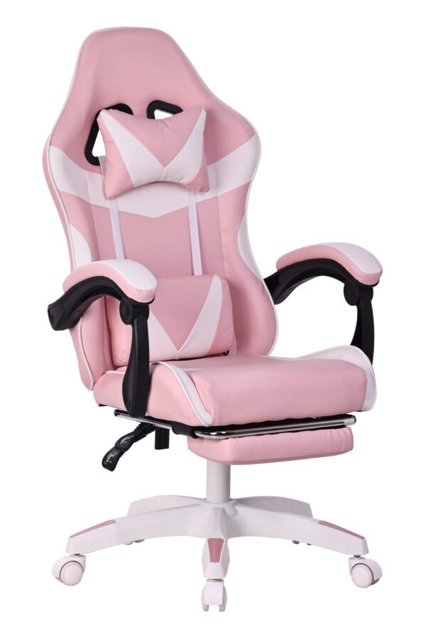 Silla Gamer Rosada / Blanco (Masajeador)
