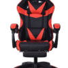 Silla gamer color negro y rojo, con esponja reforzada, reposa pies y soporte de 150 kilogramos