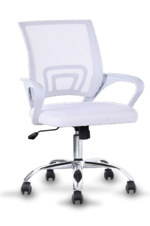 Silla ejecutiva KENIA color blanco, con sistema de balanceo, altura ajustable y soporte de 150 kilogramos