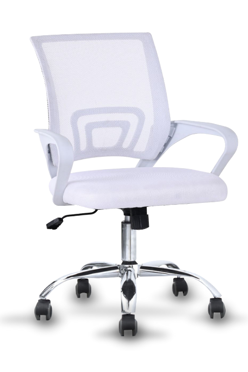 Silla ejecutiva KENIA color blanco, con sistema de balanceo, altura ajustable y soporte de 150 kilogramos